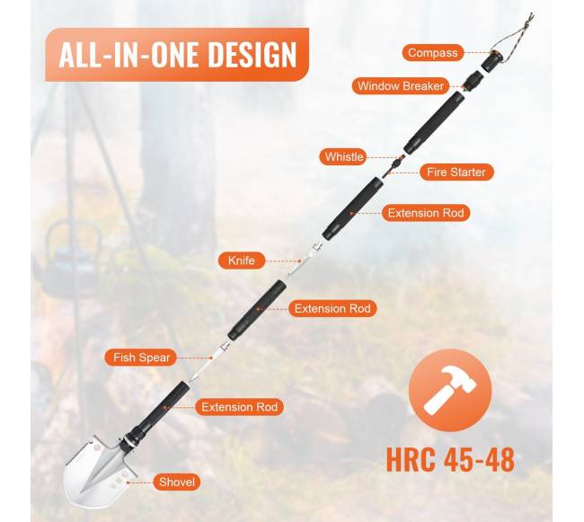 Daugiafunkcinis sulankstomas kastuvas 13 viename5