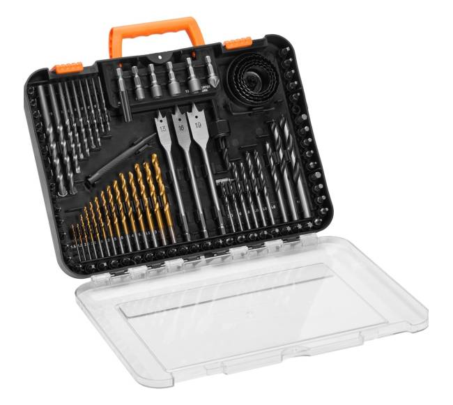 Grąžtų rinkinys 100 dalių su dėklu0