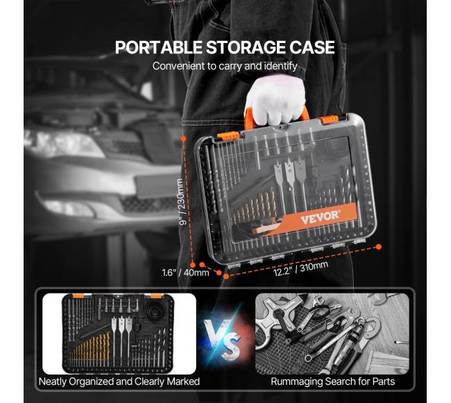 Grąžtų rinkinys 100 dalių su dėklu4