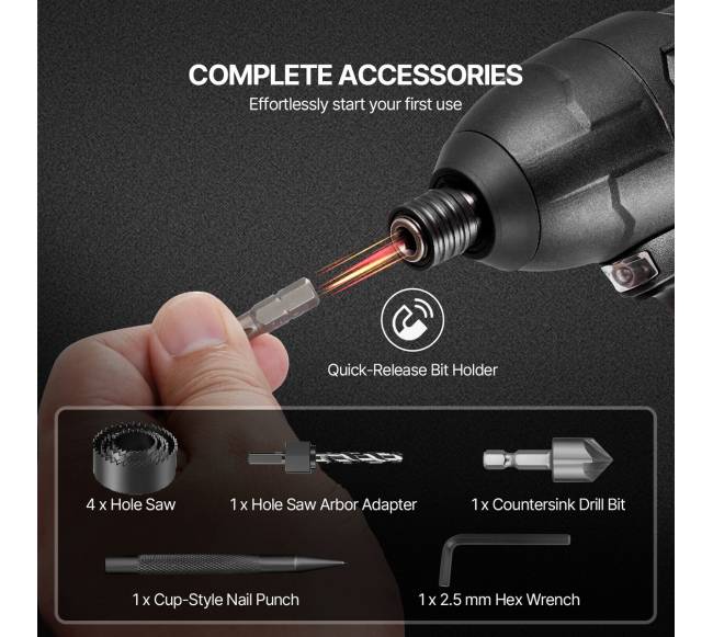 Grąžtų rinkinys 100 dalių su dėklu5