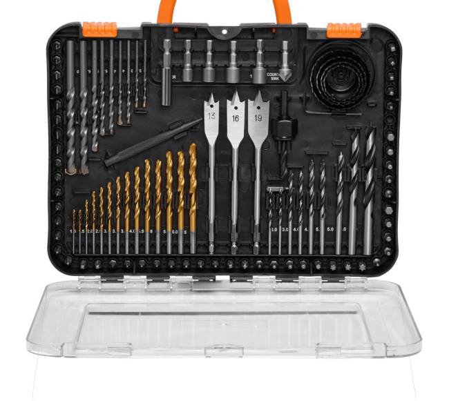 Grąžtų rinkinys 100 dalių su dėklu8