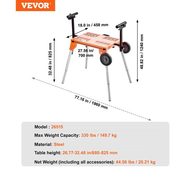 pjūklų stovas su stalu ir ratukais6