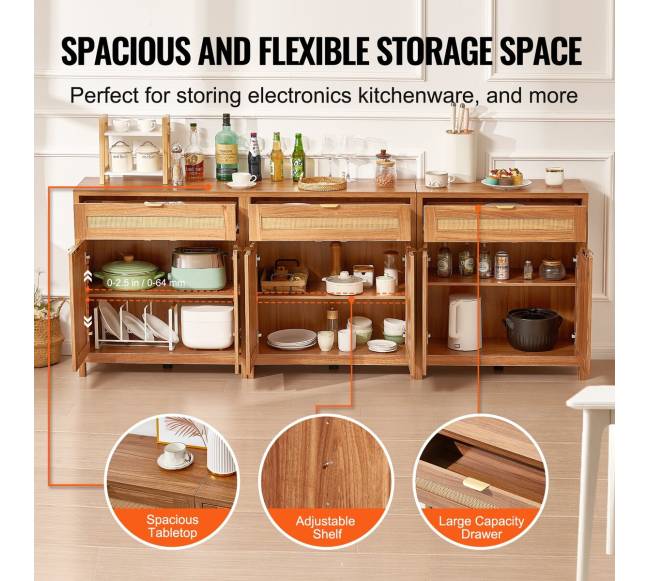 Natūrali tris rinkinys pintinė spintelė su durelėmis3