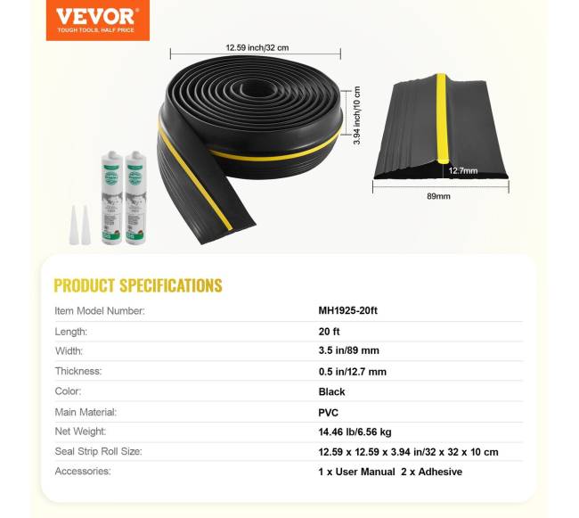 Garažo vartų slenksčio sandariklis 6 m6