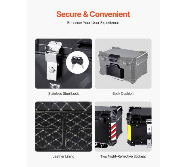 65 l motociklų bagažo dėžė5