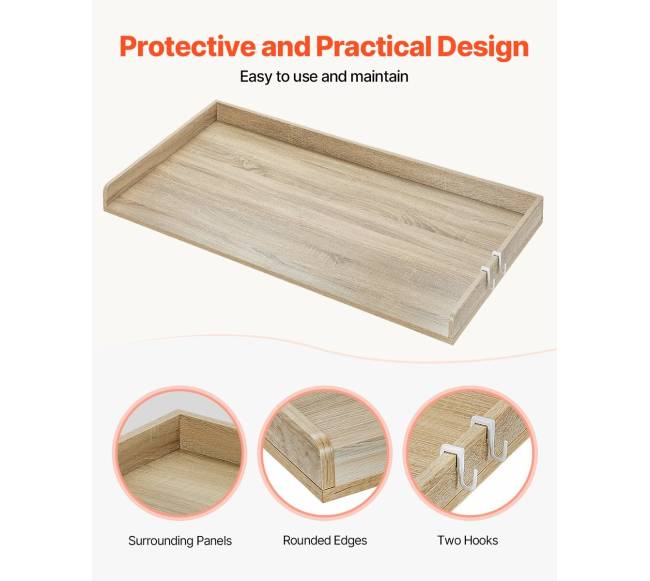 Ąžuoline skalbimo mašinų stalviršis 137x68 cm5