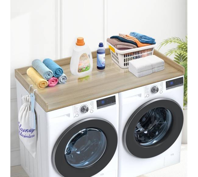 Ąžuoline skalbimo mašinų stalviršis 137x68 cm7