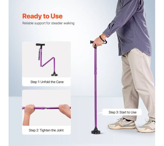 Sulankstoma vaikščiojimo lazdelė su keturių atramų pagrindu5