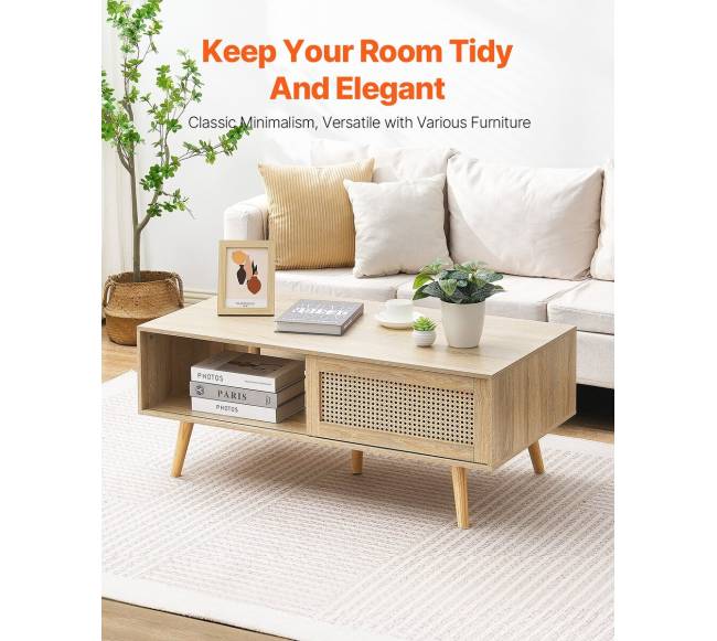 Stačiakampis rataninis stalas su dviem lygiais1