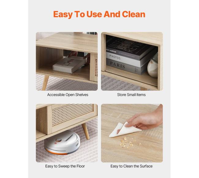 Stačiakampis rataninis stalas su dviem lygiais4