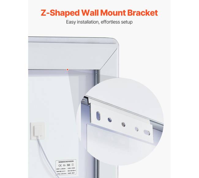 LED vonios veidrodis su 3 spalvomis ir apsauga nuo rasojimo5