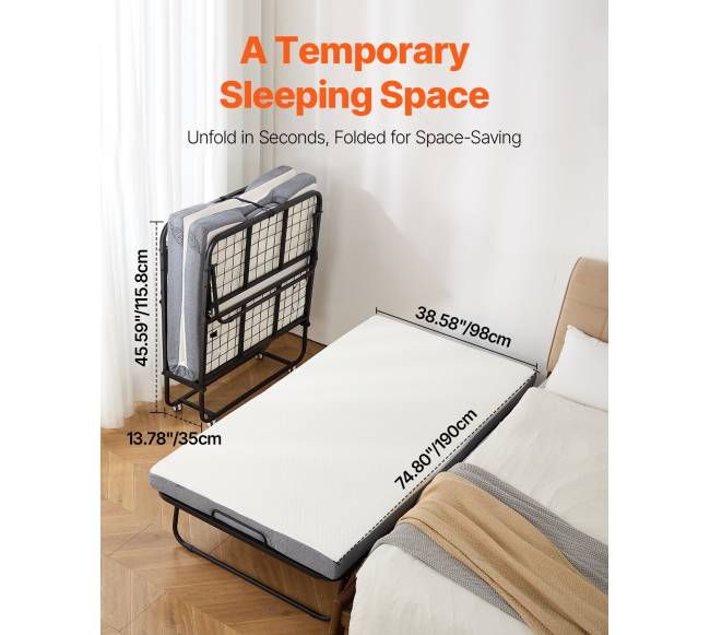 Sulankstoma lova su putų čiužiniu svečiams1