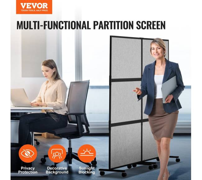 Garsą slopinanti kambario pertvara šviesiai pilka1