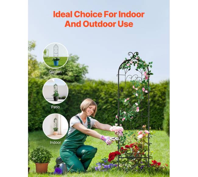 Metalinis sodo parametras vijokliniams augalams 152 x 38 cm5