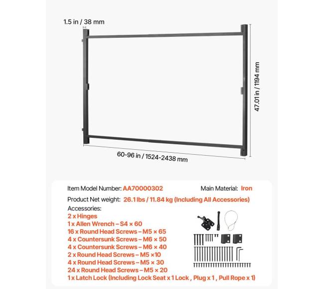 Vartų montavimo rinkinio komplektas6