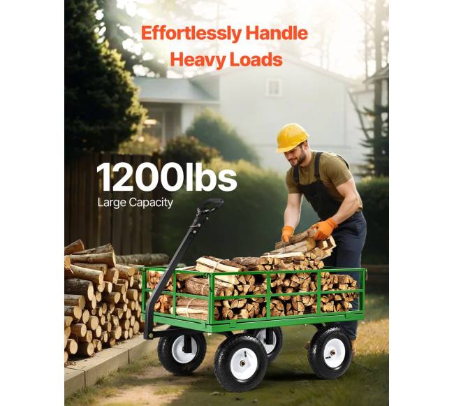 Plieninė sodo vežimėlis su 544 kg talpa1