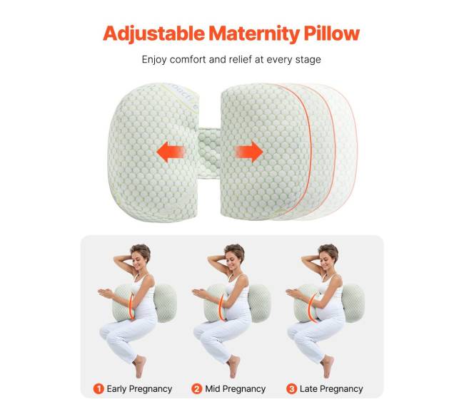 Nėštumo pagalvė W formos minkšta ir kvėpuojanti1