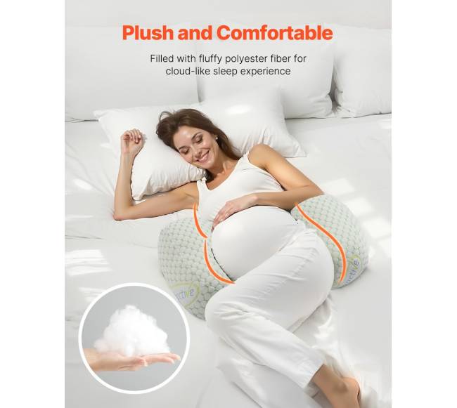 Nėštumo pagalvė W formos minkšta ir kvėpuojanti2