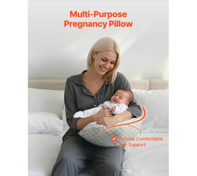 Nėštumo pagalvė W formos minkšta ir kvėpuojanti5