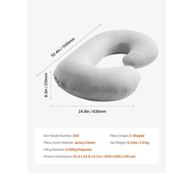 Nėštumo pagalvė C formos visa kūnui6