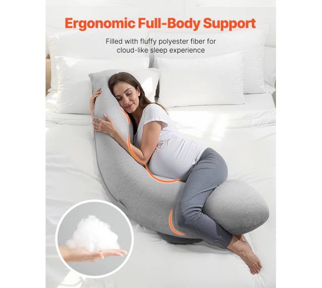 Nėštumo pagalvė L formos, minkšta ir kvėpuojanti2