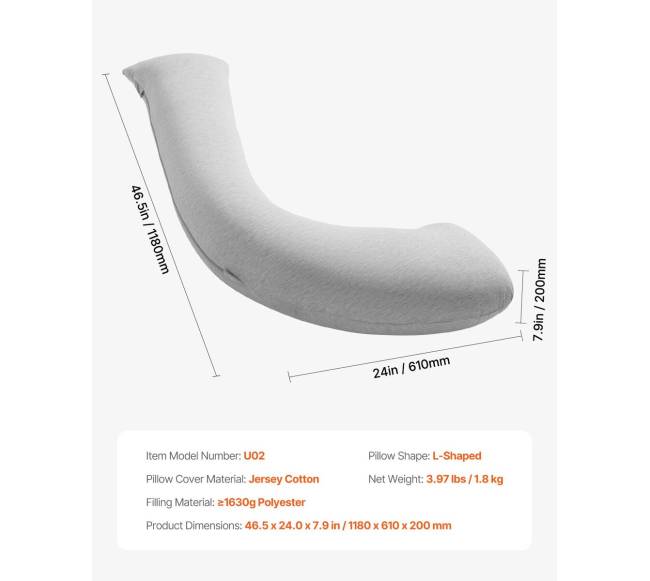 Nėštumo pagalvė L formos, minkšta ir kvėpuojanti6