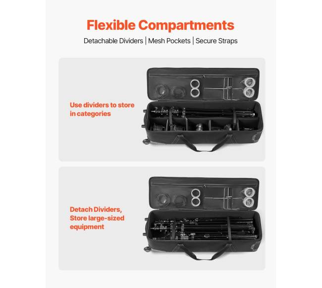 Studijos įrangos vežimėlio krepšys5