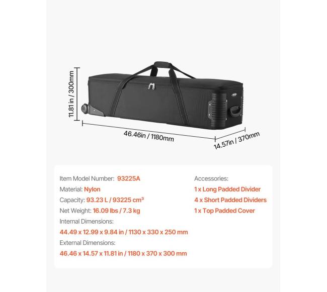 Studijos įrangos vežimėlio krepšys6