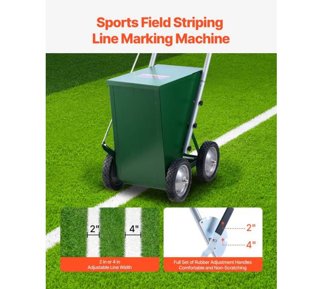 4 ratų dažų žymeklis su 2 arba 4 cm linijomis1