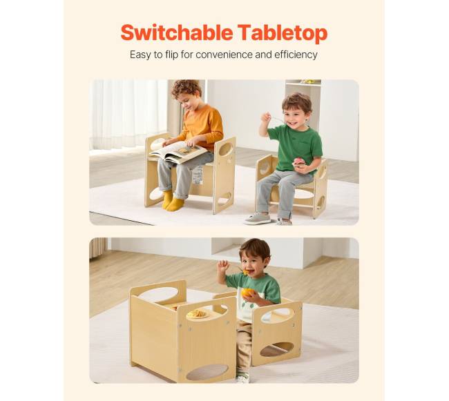 vaikiškas montessori stalas ir kėdė iš medžio2