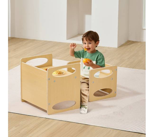 vaikiškas montessori stalas ir kėdė iš medžio7