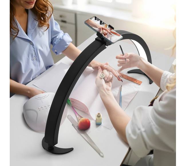 Stalinis nagų šviestuvas su telefono laikikliu7