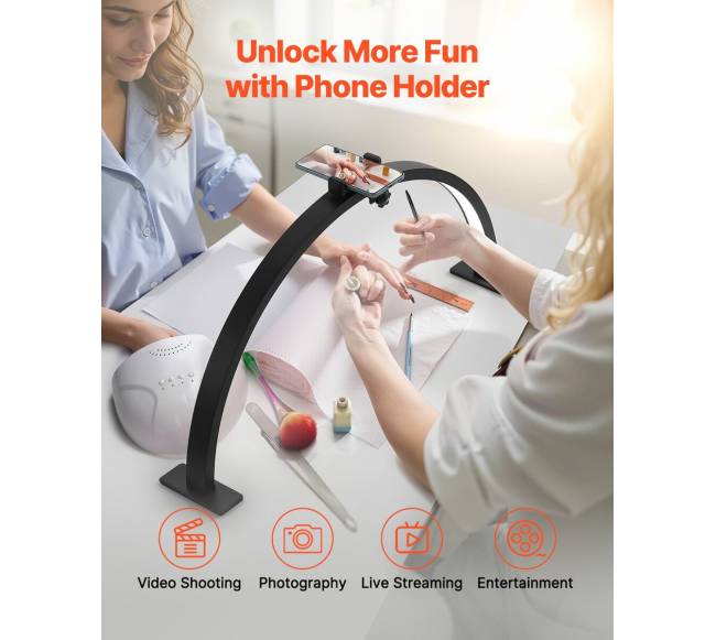 Nagų stalinis šviestuvas 30 W su telefono laikikliu3