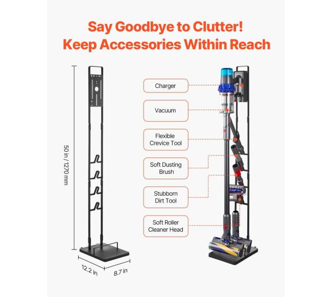 Dyson dulkių siurblių stovas su ratukais2