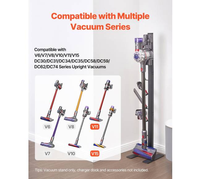 Dulkių siurblio stovas su 6 kabliukais0