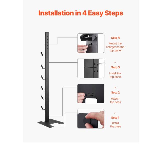Dulkių siurblio stovas su 6 kabliukais3