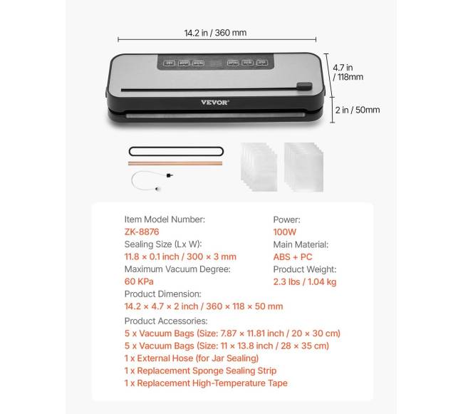 5-in-1 maisto vakuuminis pakavimo aparatas6