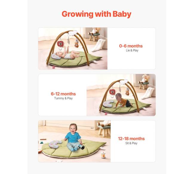 vaiko žaidimų kilimėlis su pojūčių žaislais1