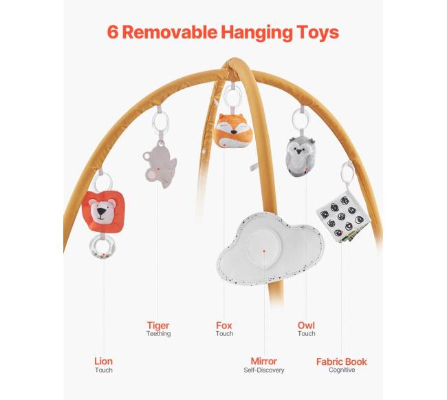 vaiko žaidimų kilimėlis su pojūčių žaislais2