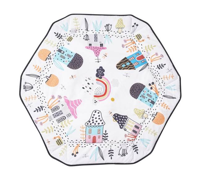 Kūdikio žaidimų kilimėlis su 6 sensoriniais žaislais10