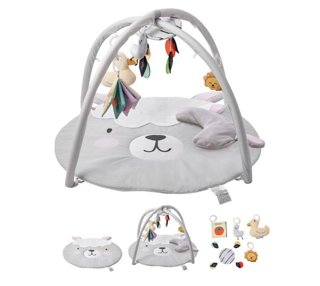 Vaikų žaidimų kilimėlis su sensoriniais žaislais0