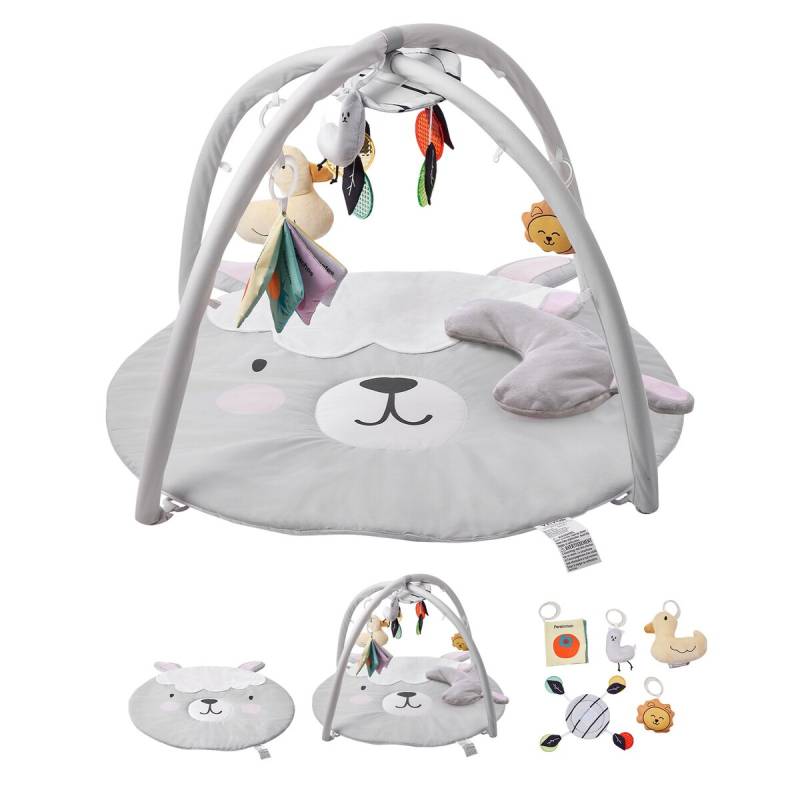 Vaikų žaidimų kilimėlis su sensoriniais žaislais0