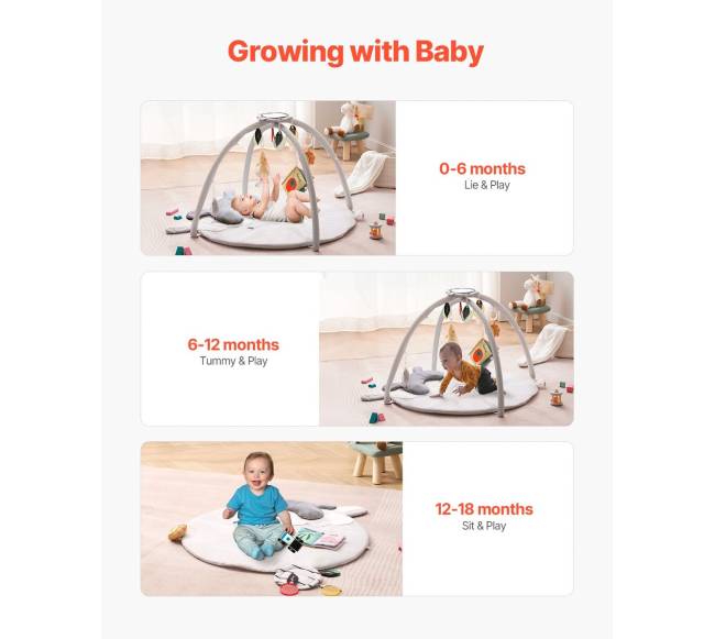 Vaikų žaidimų kilimėlis su sensoriniais žaislais1