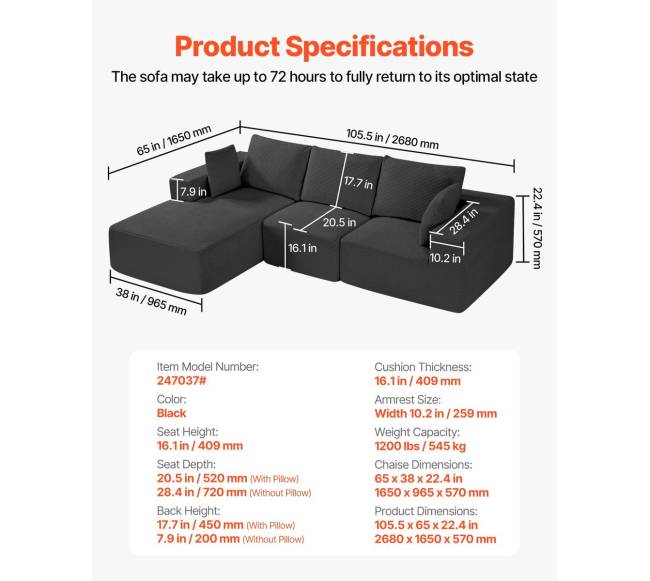 Modulinė L formos sofa su gultu ir pagalvėmis6