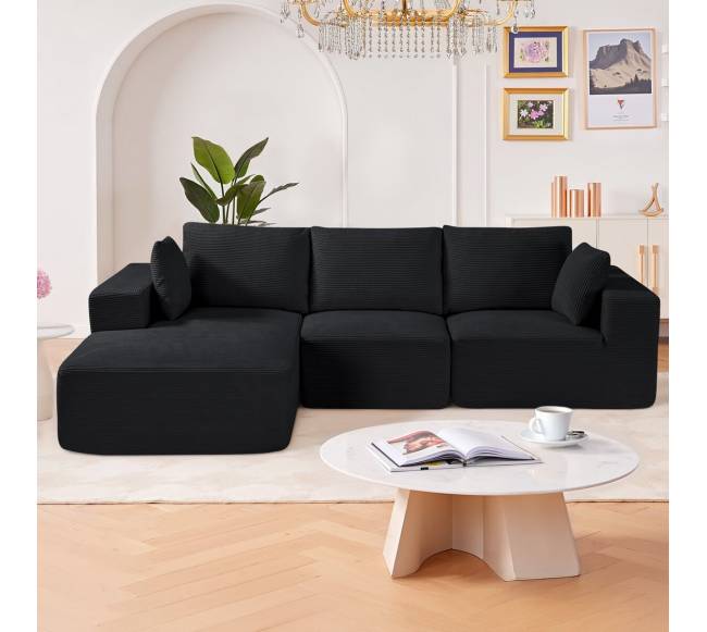 Modulinė L formos sofa su gultu ir pagalvėmis7