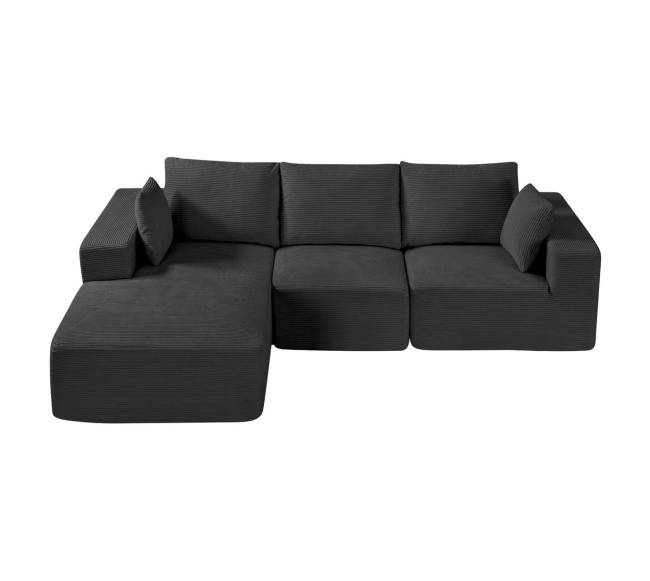 Modulinė L formos sofa su gultu ir pagalvėmis8