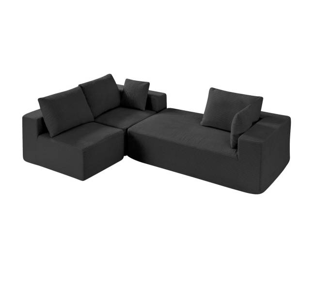 Modulinė L formos sofa su gultu ir pagalvėmis9