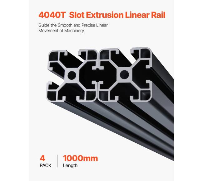 4 vnt 1000 mm T formos 4040 aliuminio profilis1