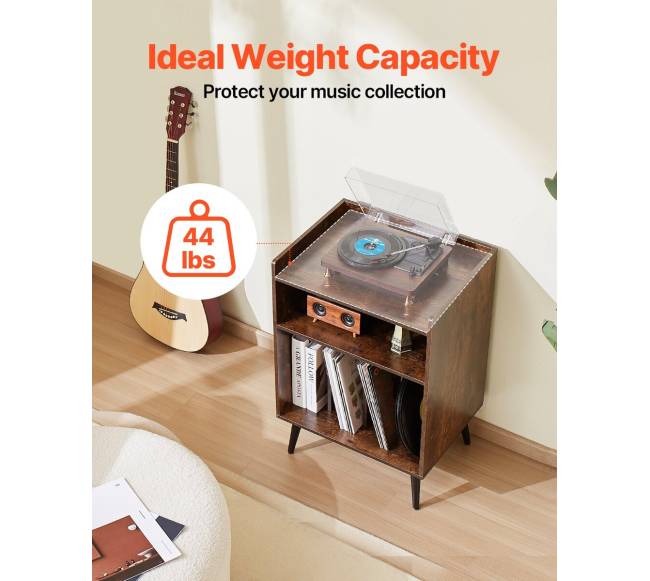 3 lygių patefono stovas su LED ir USB3