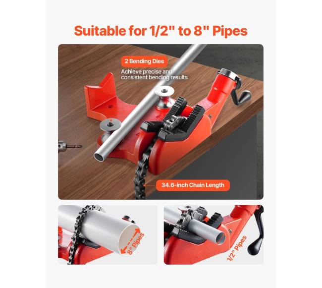 Grandininis spaustuvas vamzdžiams 1,3 - 20 cm1